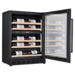 vinoteca cavin arctic collection 60d shallow doble zona full glass black 03