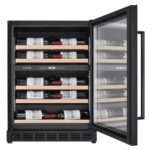 vinoteca cavin arctic collection 60d shallow doble zona full glass black 04