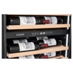 vinoteca cavin arctic collection 60d shallow doble zona full glass black 05