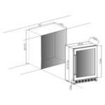 vinoteca cavin arctic collection 60d shallow doble zona full glass black 06