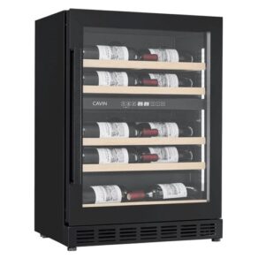 vinoteca cavin arctic collection 60d shallow doble zona full glass black